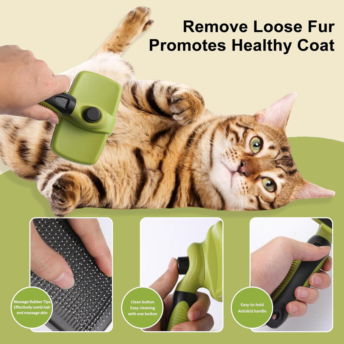 6 PCS Dog and Cat Grooming Kit, Versatile Tools Including Shedding Brush, Nail Clipper with Nail