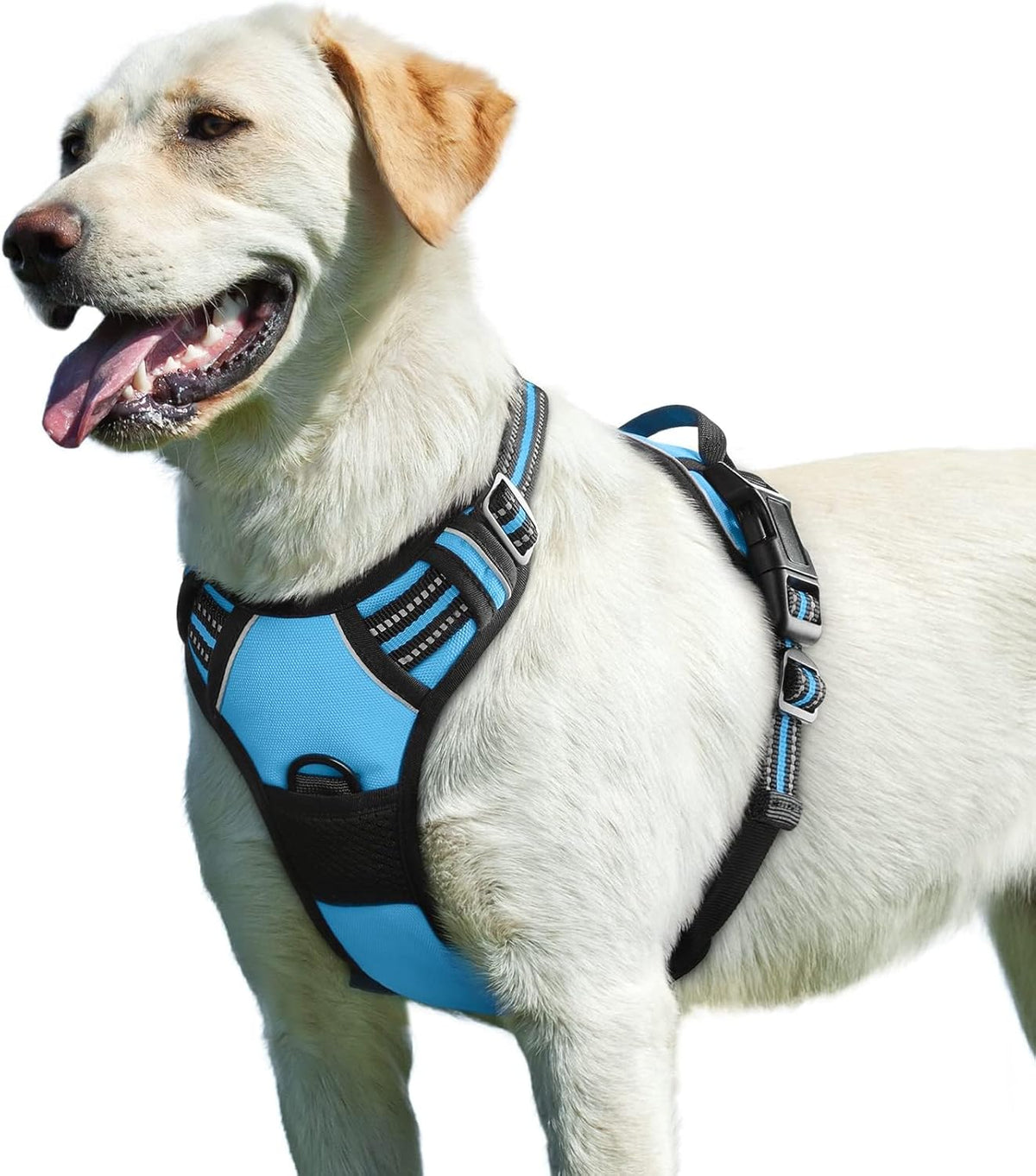 Eagloo Dog Harness for Large Dogs, No Pull Service Vest with Reflective Strips and Control Handle