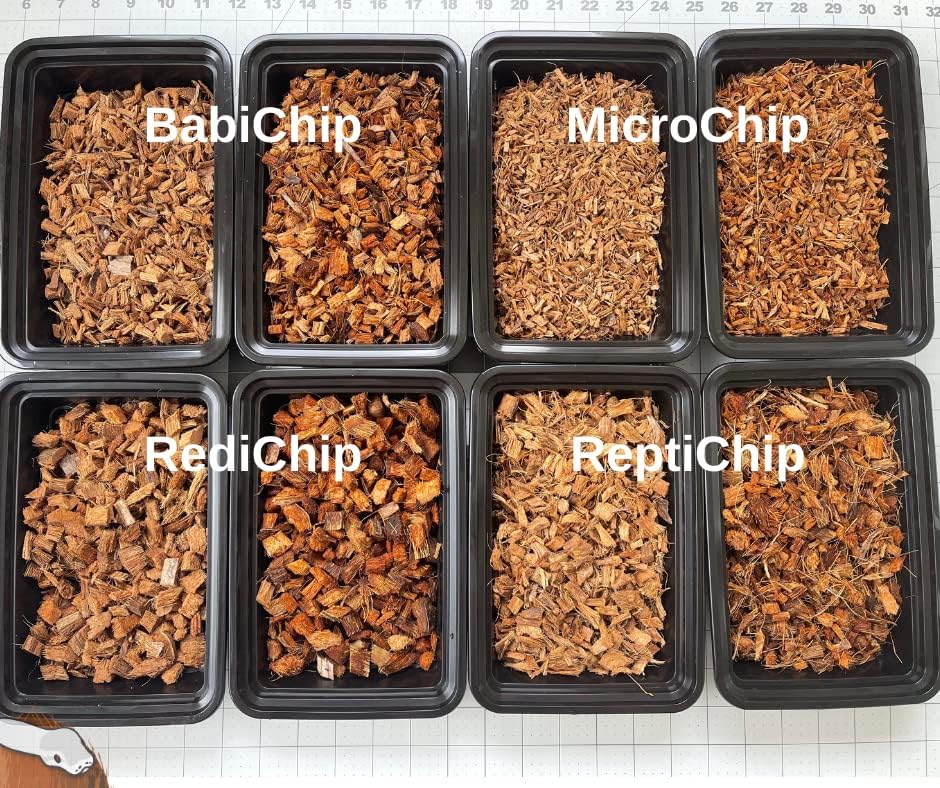 BabiChip Coconut Chip Substrate for Reptiles 2 Pack of 12 Quart Loose Small Sized Coco Husk Chip