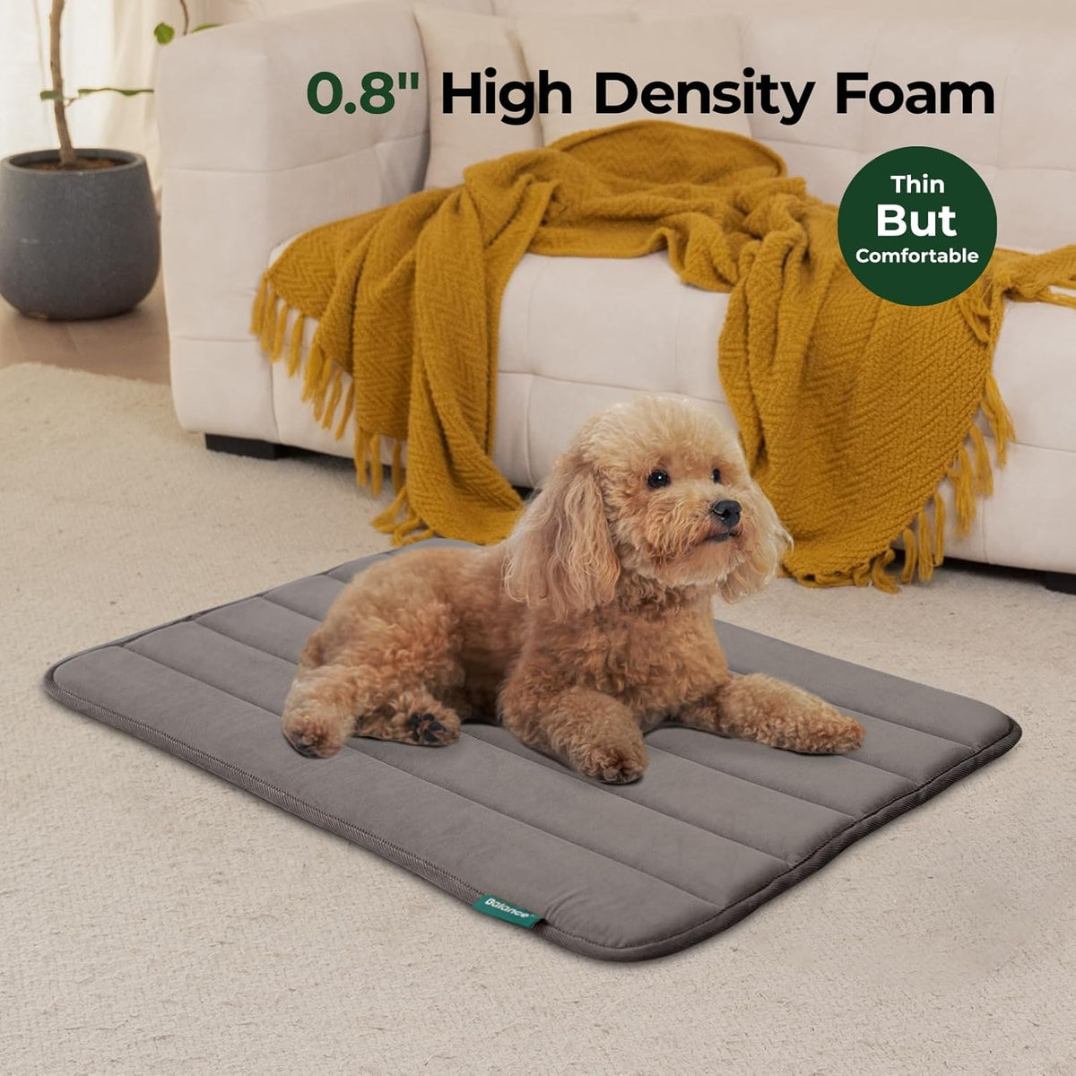 BALANCE Dog Crate Pad, Dog Foam Crate Mat Kennel Pad, Washable Water-Resistant Pet Bed Flat Dogs