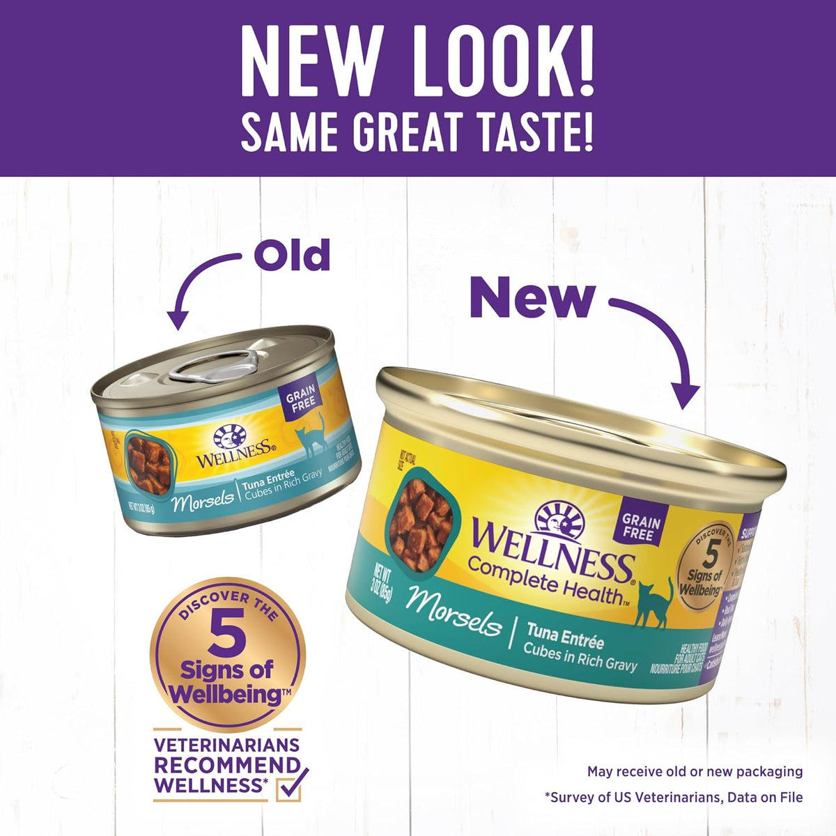Wellness Complete Health Cubed Adult Wet Cat Food, Natural, Protein-Rich, Grain Free, 3 Ounce, 24