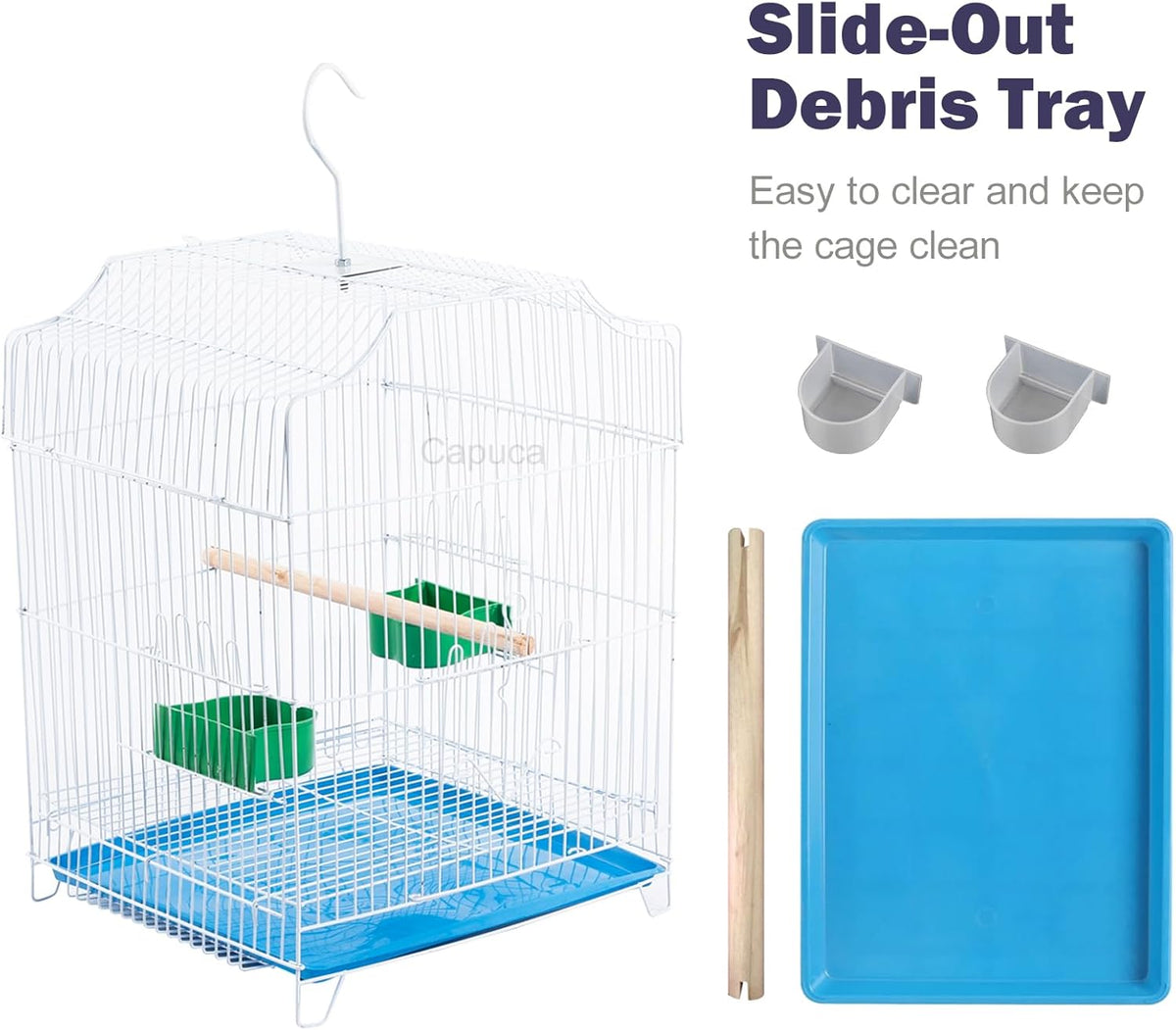 Small Bird Travel Cage-Lightweight Small Birds Starter Kit with Birdcages and Accessories Great for