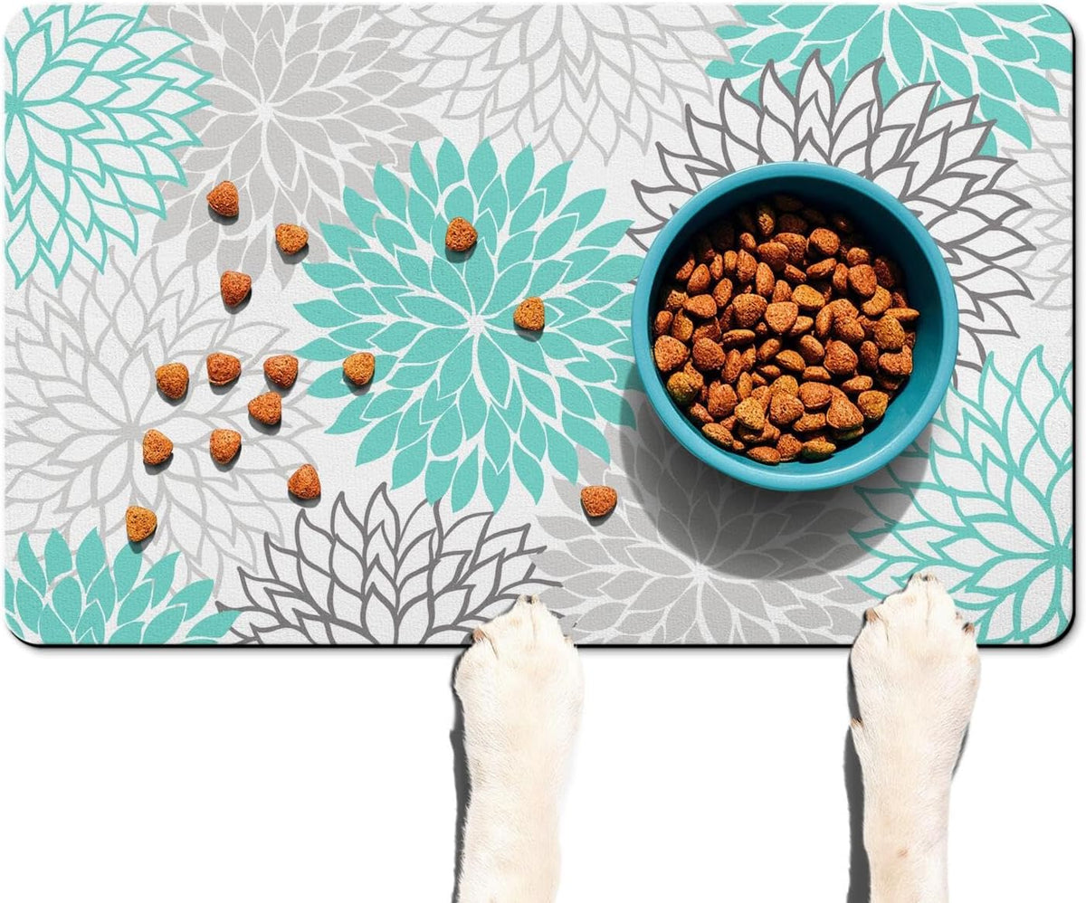 Pet Feeding Mat for Floors Waterproof Dog Mat for Food and Water Absorbent Quick Dry Non Slip mat