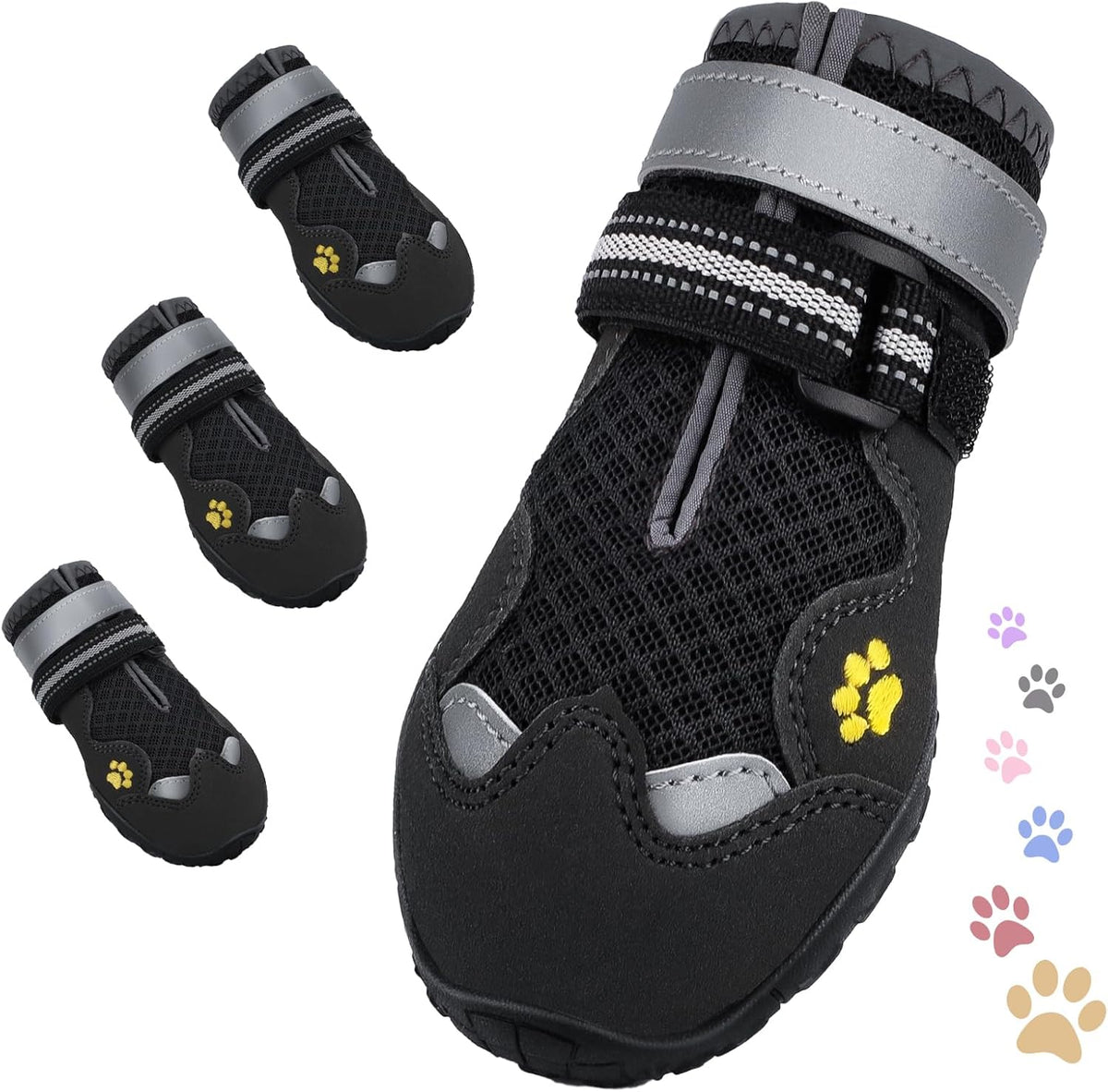 Dog Shoes for Large Medium Small Dog, Mesh Breathable Dog Shoes for Hot Pavement, Anti-Slip Dogs