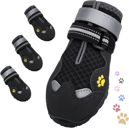 Dog Shoes for Large Medium Small Dog, Mesh Breathable Dog Shoes for Hot Pavement, Anti-Slip Dogs