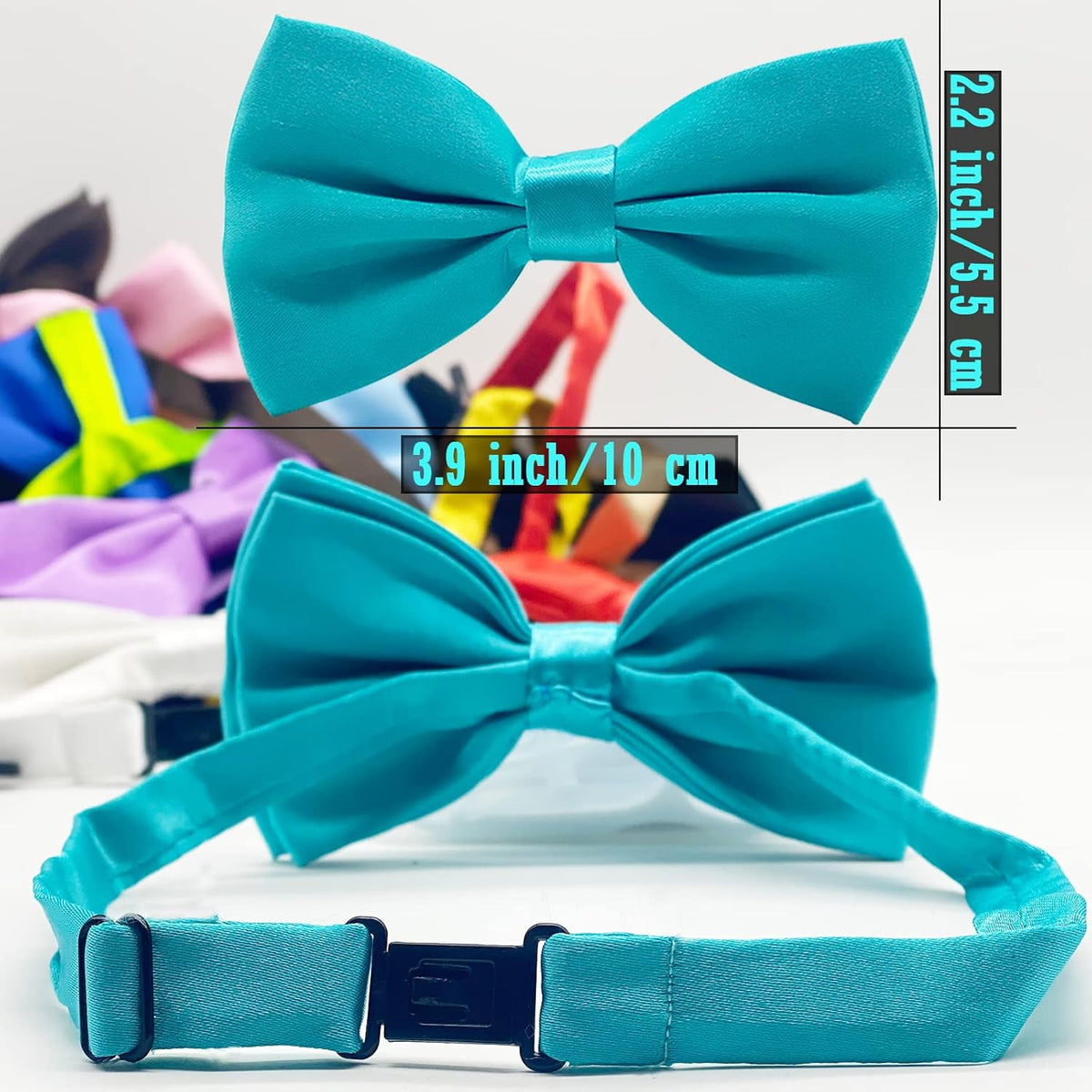 Dog Collar Bowties - 20 PCS Birthday Gift Adjustable Pet Bow Ties for Boys Girls Puppy Cats