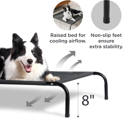 Bedsure Outdoor Elevated XL Dog Bed, Portable Indoor & Outdoor Cooling Raised Cot Pet Hammock Bed