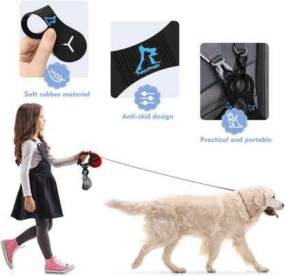 PuppyDoggy Dog Poop Bag Holder for Leash Waste Bag Carrier Dog Poop Bag Dispenser for Walking