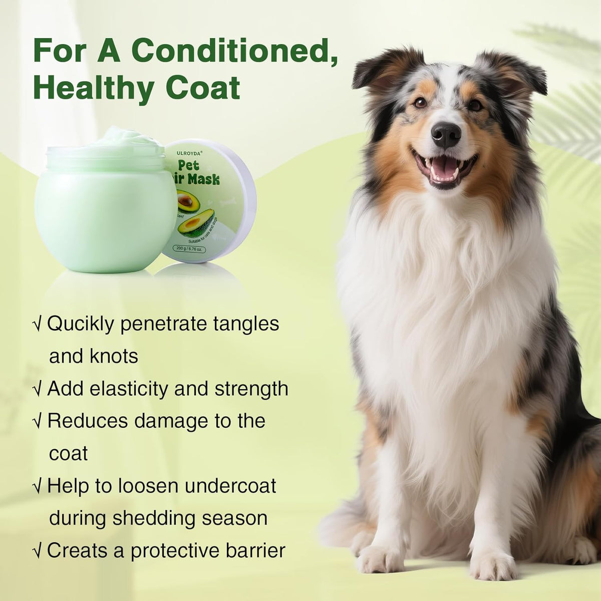 Dog Conditioner with Shea Butter & Olive Oil – Moisturizes, Relieves Itchy Skin & Allergies