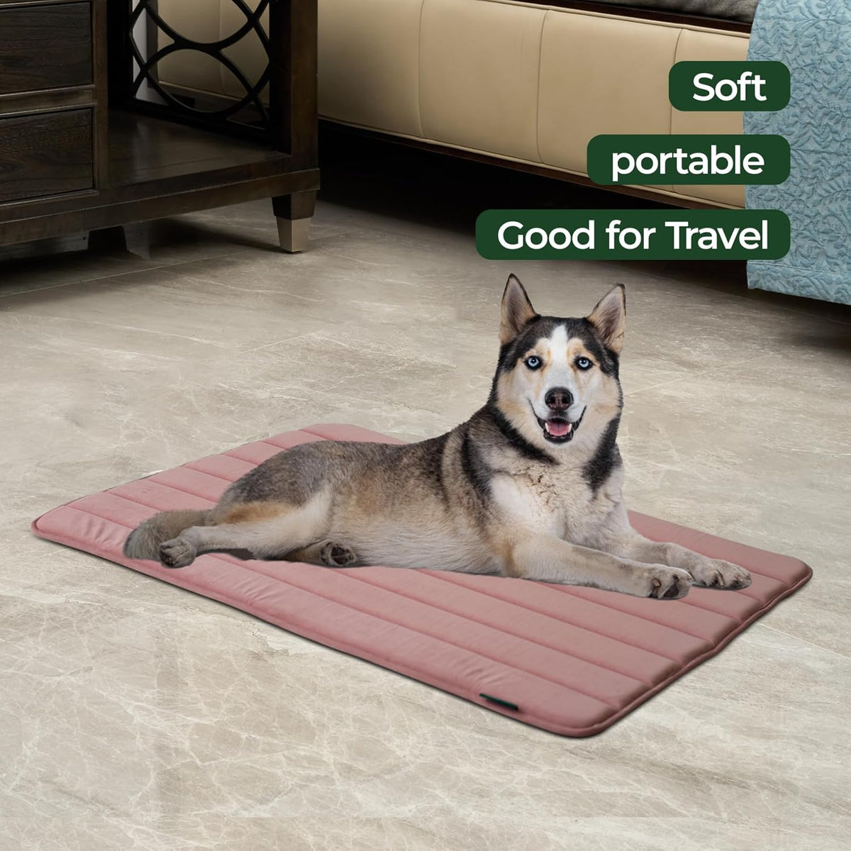 BALANCE Dog Crate Pad, Dog Foam Crate Mat Kennel Pad, Washable Water-Resistant Pet Bed Flat Dogs