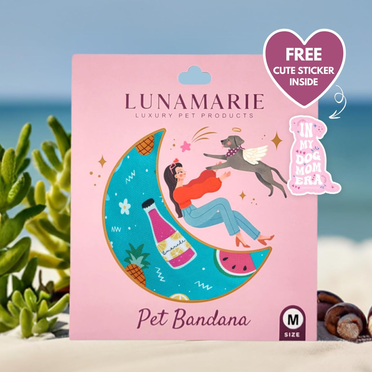 LunaMarie - Luxury Pet Birthday Bandanas -Premium & Silky Poly Fabric | 100% Handmade | Custom