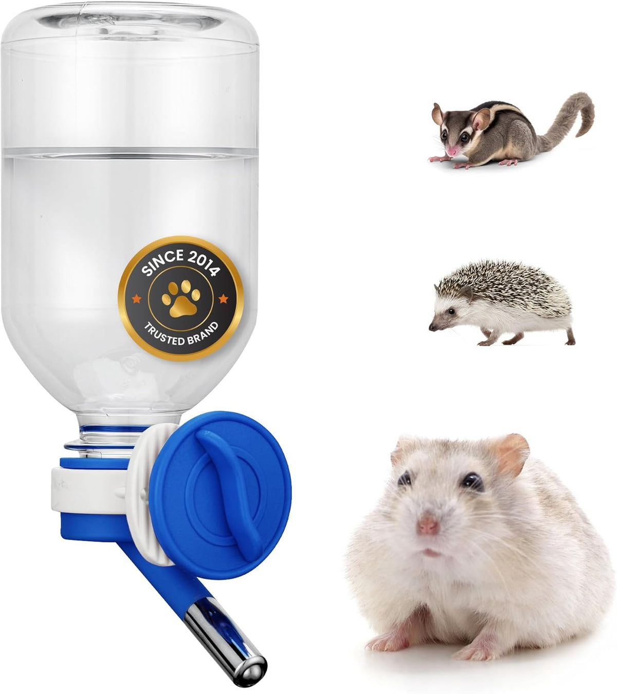 Choco Nose Patented Mini No-Drip Water Bottle/Feeder for Hamsters/Hedgehogs/Gliders/Rats/Mice/Other