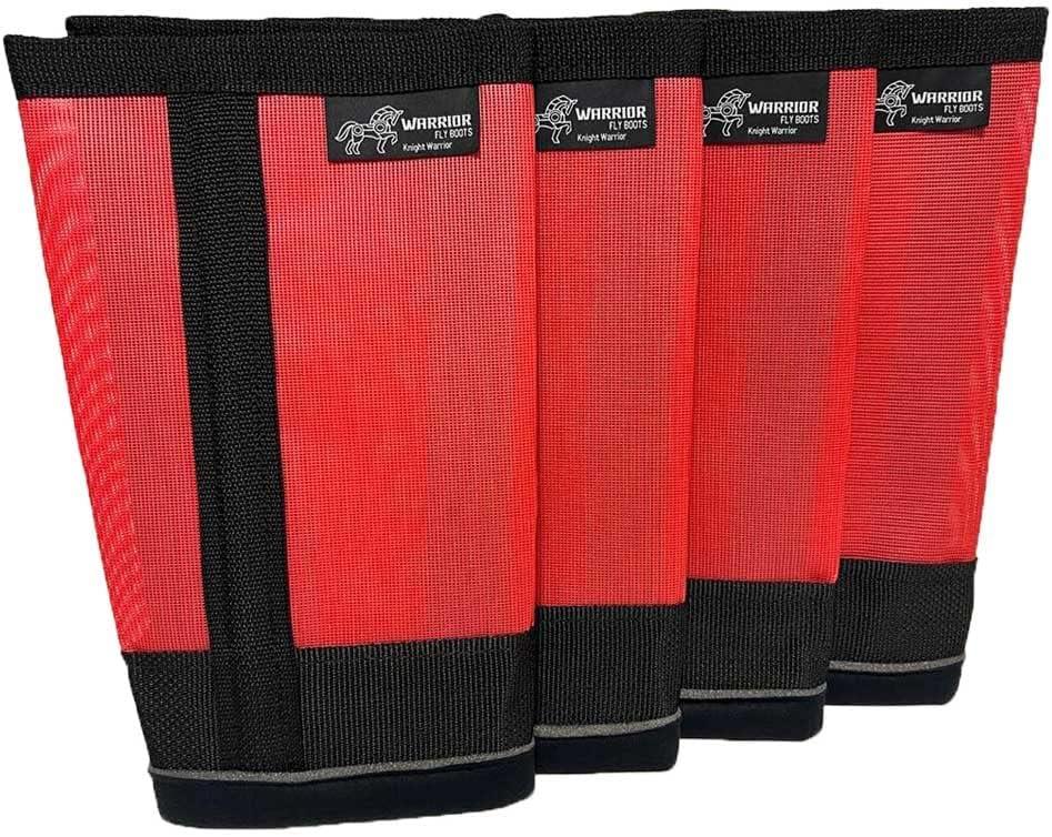 Warrior Fly Boots for Horses - Breathable Mesh Horse Boots for Fly Protection & Leg Comfort - Set