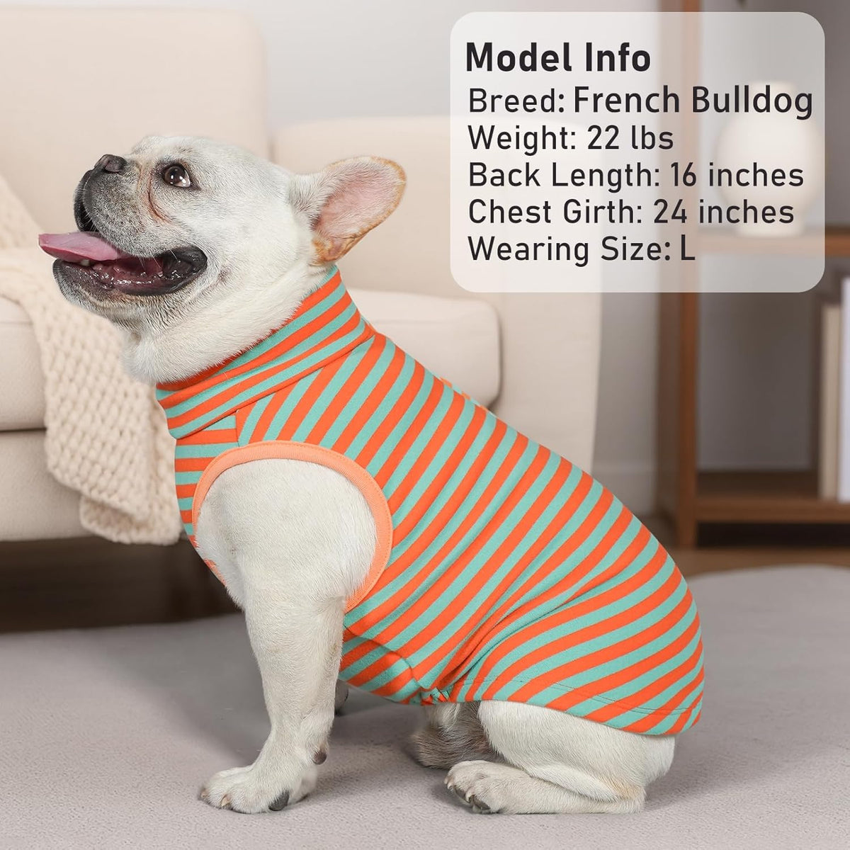KYEESE 2Pack Dog Sweater Turtleneck Dog Sweaters for Small Dogs Male Stretchy Dogs Clothes Soft