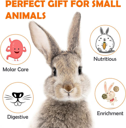 Sofier Timothy Hay Treats Rabbit Toys Bunny Toys Guinea Pig Hamster Natural Chews for Teeth