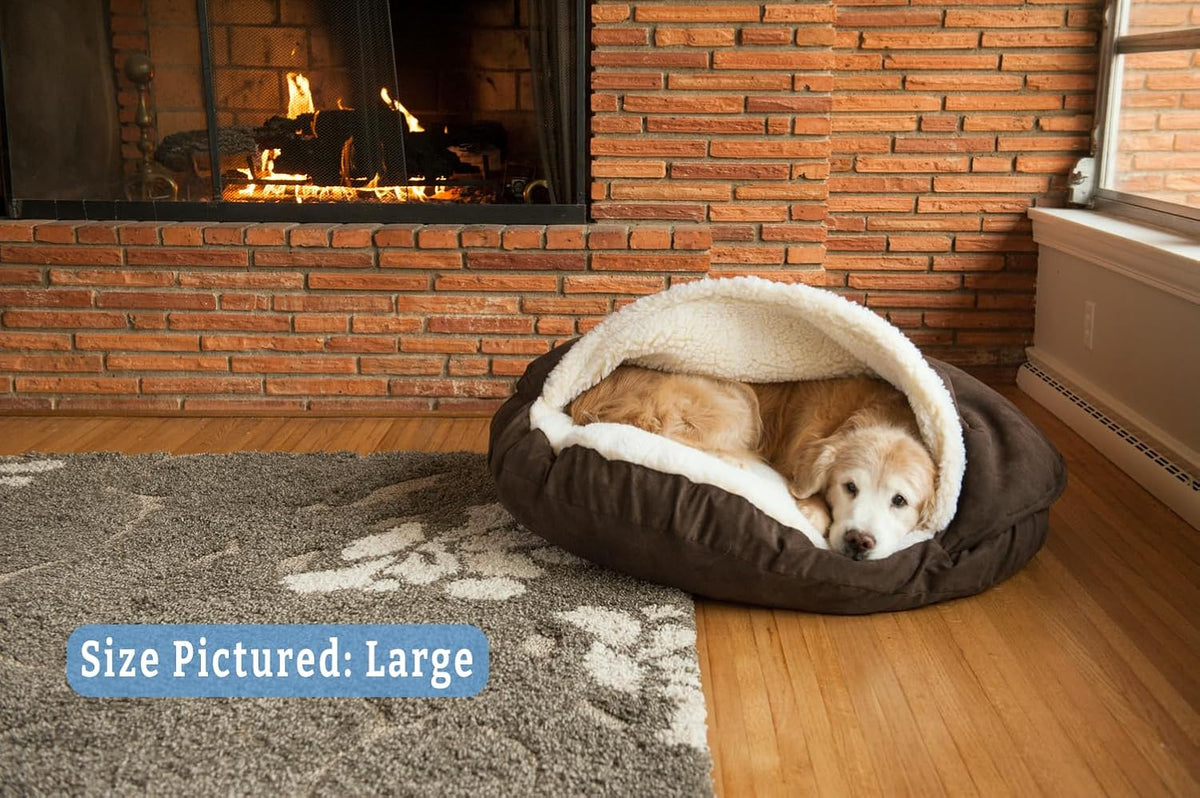 Snoozer Luxury Cozy Cave Dog Bed - Indoor Dog Bed with Cover Cave, Covered Calming Burrow for Small