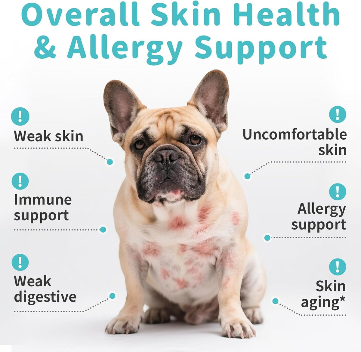 Dog Skin & Allergy Chews - Dog Probiotics for Sensitive Skin Health Support - Allergy Relief