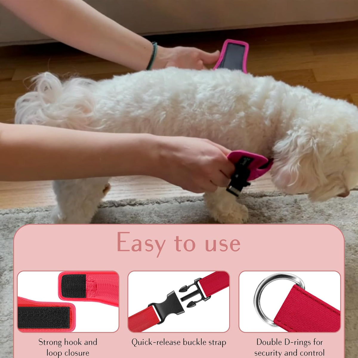 Comfort fit Step-in Dog & Puppy Harness - Comfortable All Weather Dog Vest Harness: Adjustable