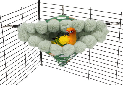 Wontee Bird Nest House Winter Warm Hanging Hammock Bird Bed Snuggle Hut for Parakeets Budgies