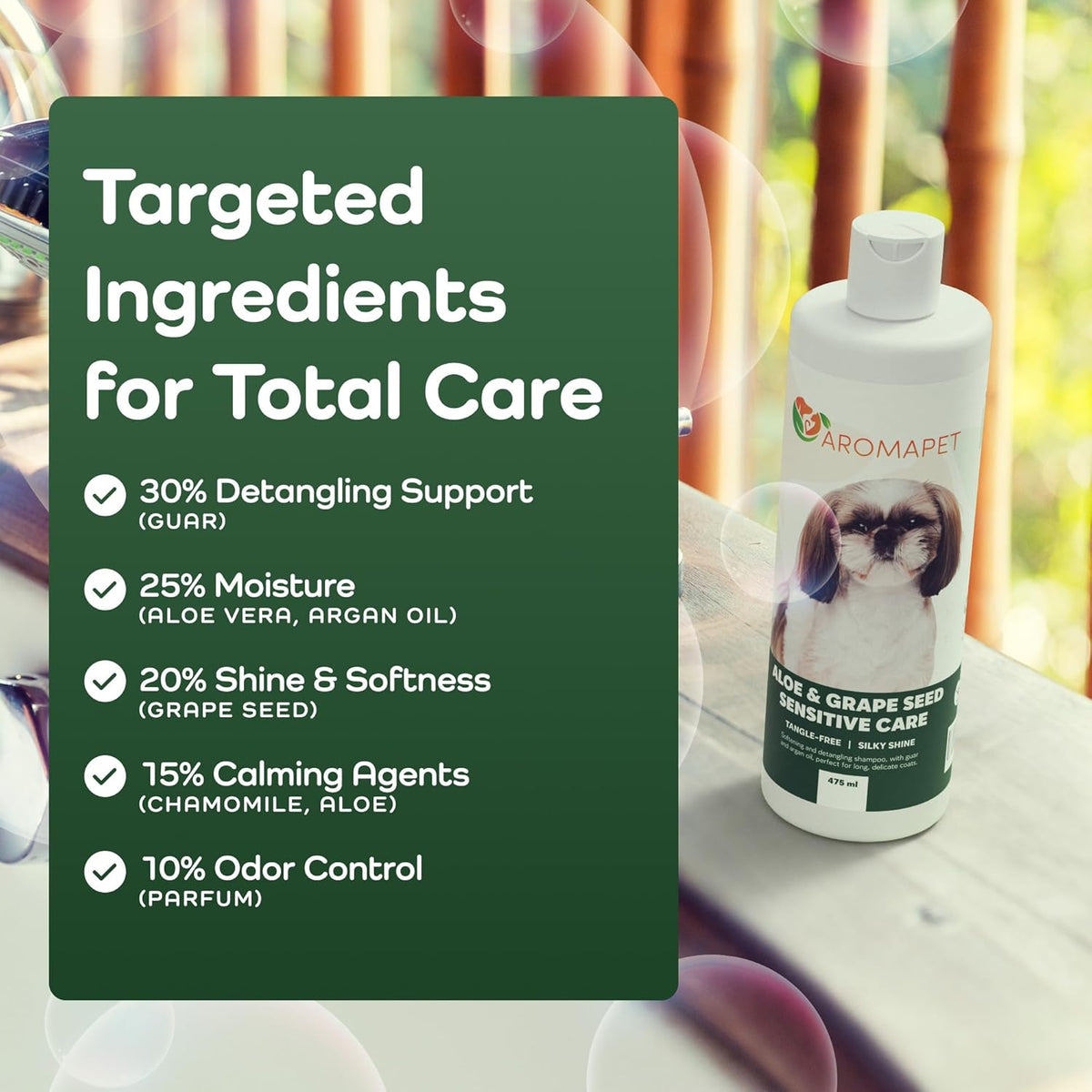 Sensitive Care -Tangle-Free-Silky Shine Softening and detangling Shampoo, Delicate Coat Clean &