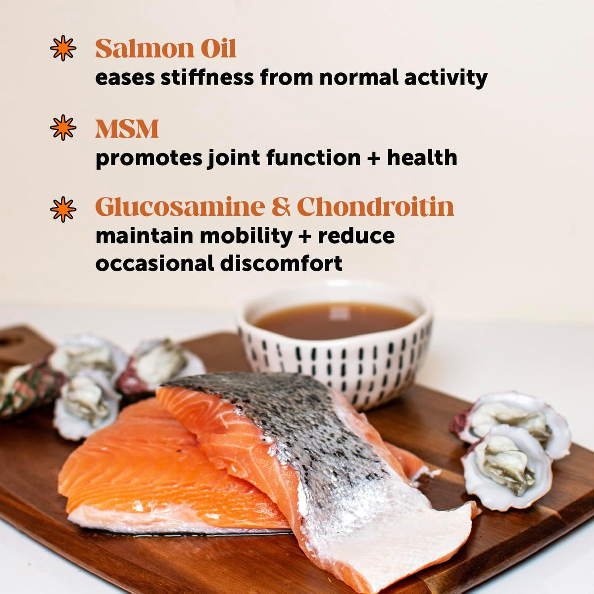 Dog Joint Supplement with Salmon Oil for Dogs - Ease Stiffness, Reduce Discomfort & Support Joint
