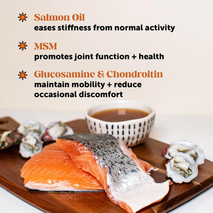 Dog Joint Supplement with Salmon Oil for Dogs - Ease Stiffness, Reduce Discomfort & Support Joint