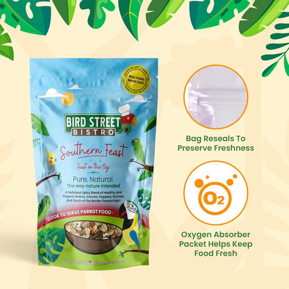 Parrot Food - Parakeet & Cockatiel Food - Cooks in 3-15 min w/Natural & Organic Grains, Legumes