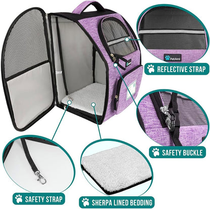 PetAmi Dog Backpack Carrier for Small Large Cat, Pet, Puppy, Ventilated Pet Hiking Backpack Travel