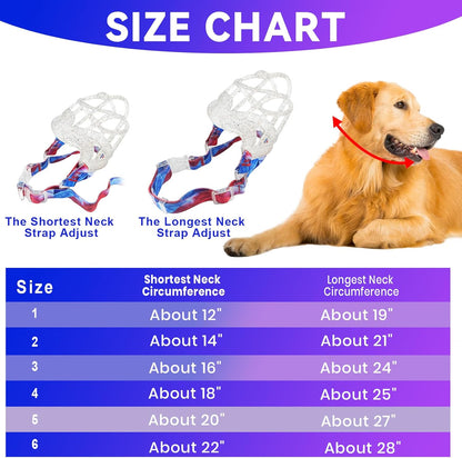 Dog Muzzle, OKKIC Basket Muzzle Anti Biting Chewing, Sturdy Lightweight Muzzle Allows Panting
