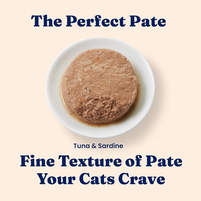Solid Gold Wet Cat Food Pate - Healthy Canned Cat Food Pate w/Real Tuna & Sardine, Omega Fatty