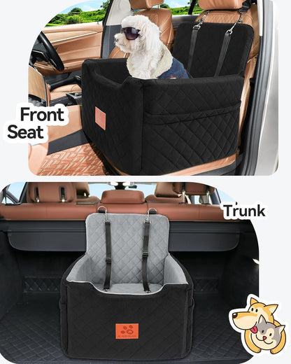 Dog Car Seat for Small/Medium Dogs Under 35lbs,Memory Foam Dog Booster Seats,Detachable and