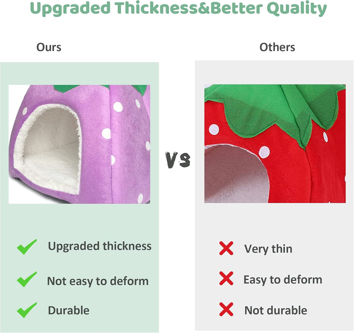 Guinea Pig Hideout Bed Rabbit House Cave Accessories Cozy Hide-Out for Bunny Hedgehog Ferret