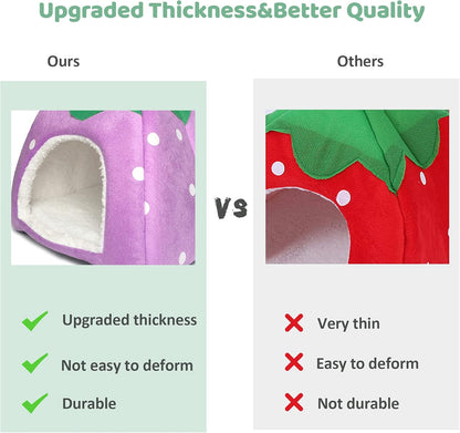 Guinea Pig Hideout Bed Rabbit House Cave Accessories Cozy Hide-Out for Bunny Hedgehog Ferret