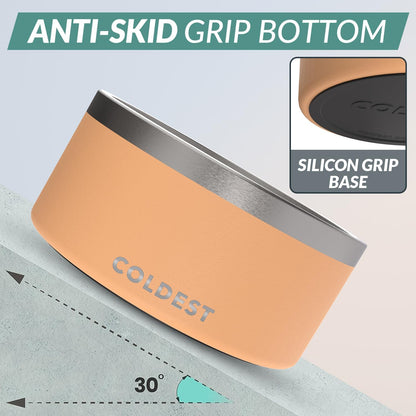 Coldest Dog Bowl - Anti Rust Metal, Non Slip, 3 Layers Insulated Stainless Steel Dog Bowls - Spill