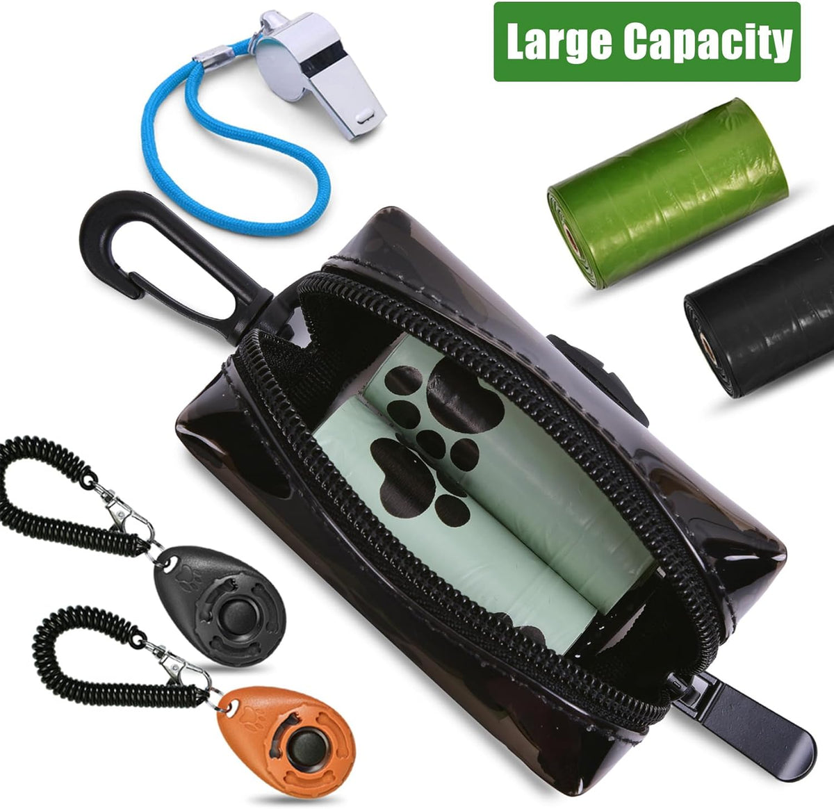 Dog Waste Bag Dispenser Poop Bag Dispenser for Leash Accessory dog Poop Bag Holders Fits Dog Leash