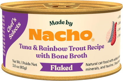 Made by Nacho Flaked Filets Recipe in Bone Broth, Grain-Free Chef's Selects Wet Food for Cats