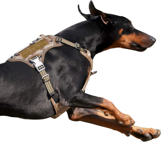 BUMBIN Tactical Dog Harness for Large Dogs No Pull, Famous TIK Tok No Pull Dog Harness, Fit Smart