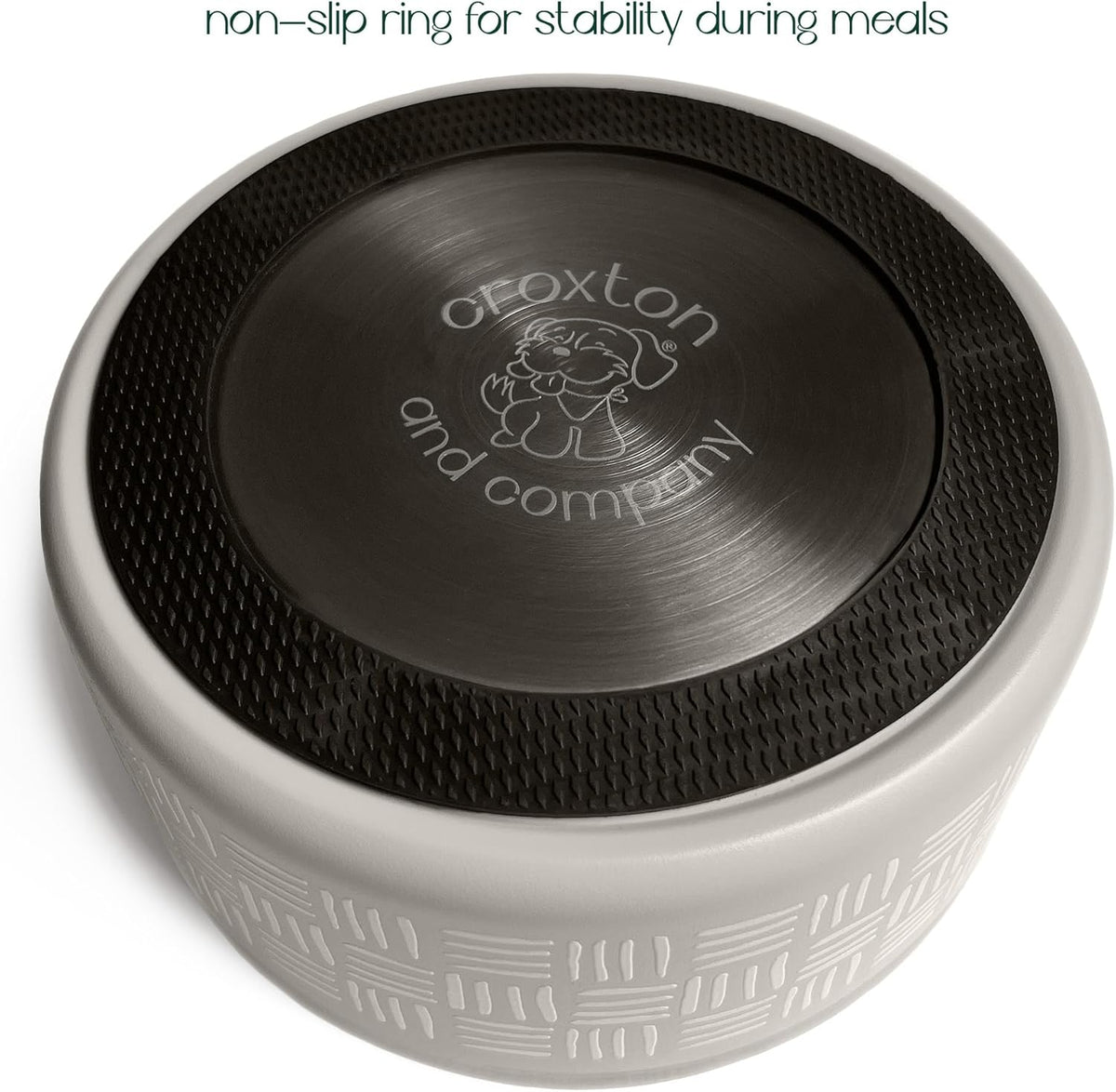 CROXTON & CO. Stainless Steel Pet Bowl for Dogs & Cats | Insulated Food Bowls for Dog Cat | No Tip