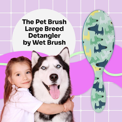 Wet Brush Pet Hair Brush, Large Dog Breed Detangler - Dog Camo, Multi - De-Shedding Comb and