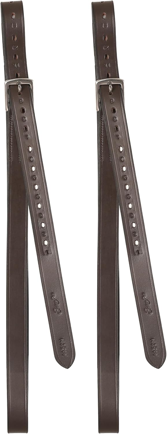 Exion Pre-Stretched Leather Stirrup Leathers for English Saddles | Premium Vegetable-Tanned