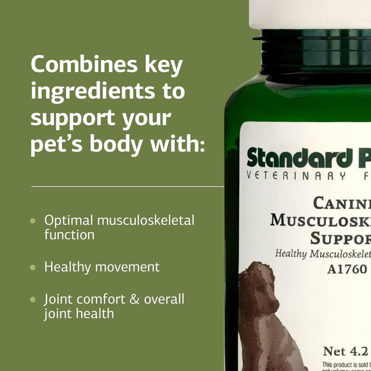 Standard Process Canine Musculoskeletal Support - Bone & Joint Health Formula for Pets - Canine