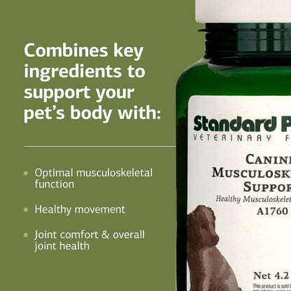 Standard Process Canine Musculoskeletal Support - Bone & Joint Health Formula for Pets - Canine