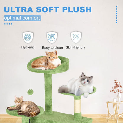 FDW Cat Tree 70in Cat Tower Multi-Level Durable Cat Scratching Post & Cozy Fun Cat Jumping Platform