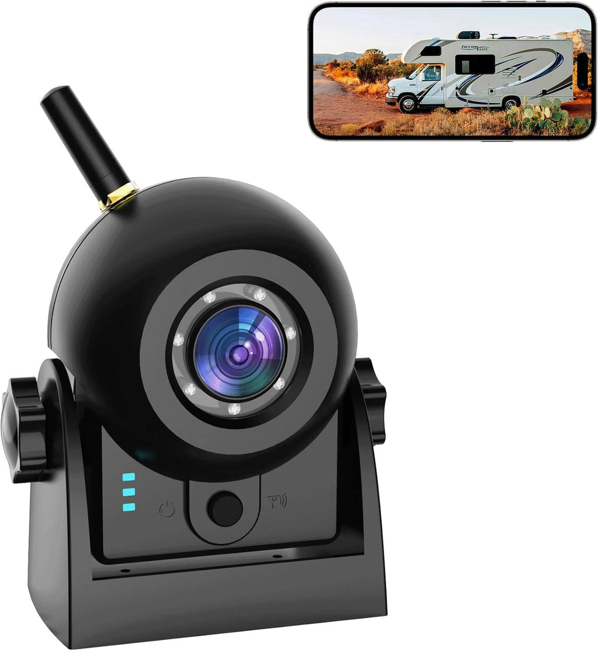Magnetic Wireless Backup Camera-WiFi Reversing Camera with Rechargeable Battery, IP68 Waterproof