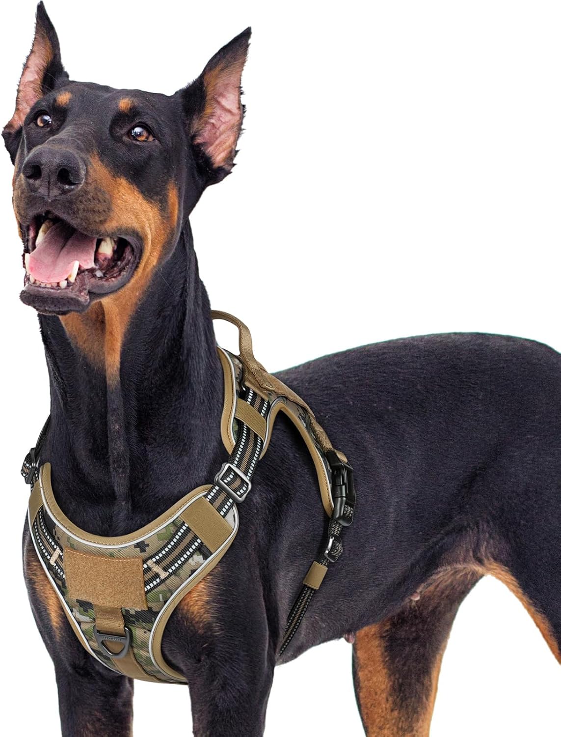 rabbitgoo Dog Harness for Large Dogs No Pull, Tactical Service Pet Vest with Molle and Control