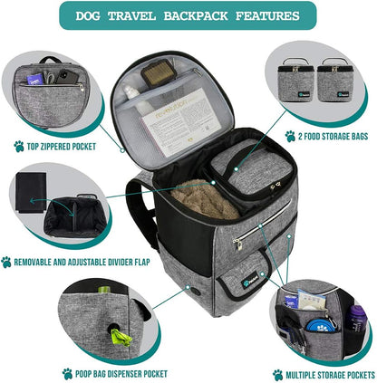 PetAmi Dog Travel Bag Backpack, Airline Approved Dog Bags for Traveling, Puppy Diaper Bag Supplies