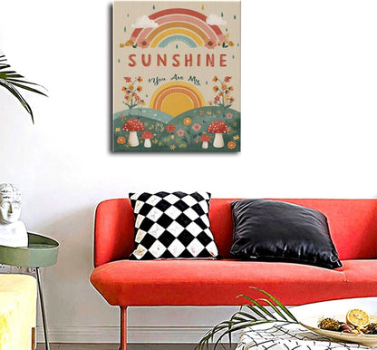 You Are My Sunshine Inspirational Canvas Wall Art Motivational Encouragements Wall Decor First