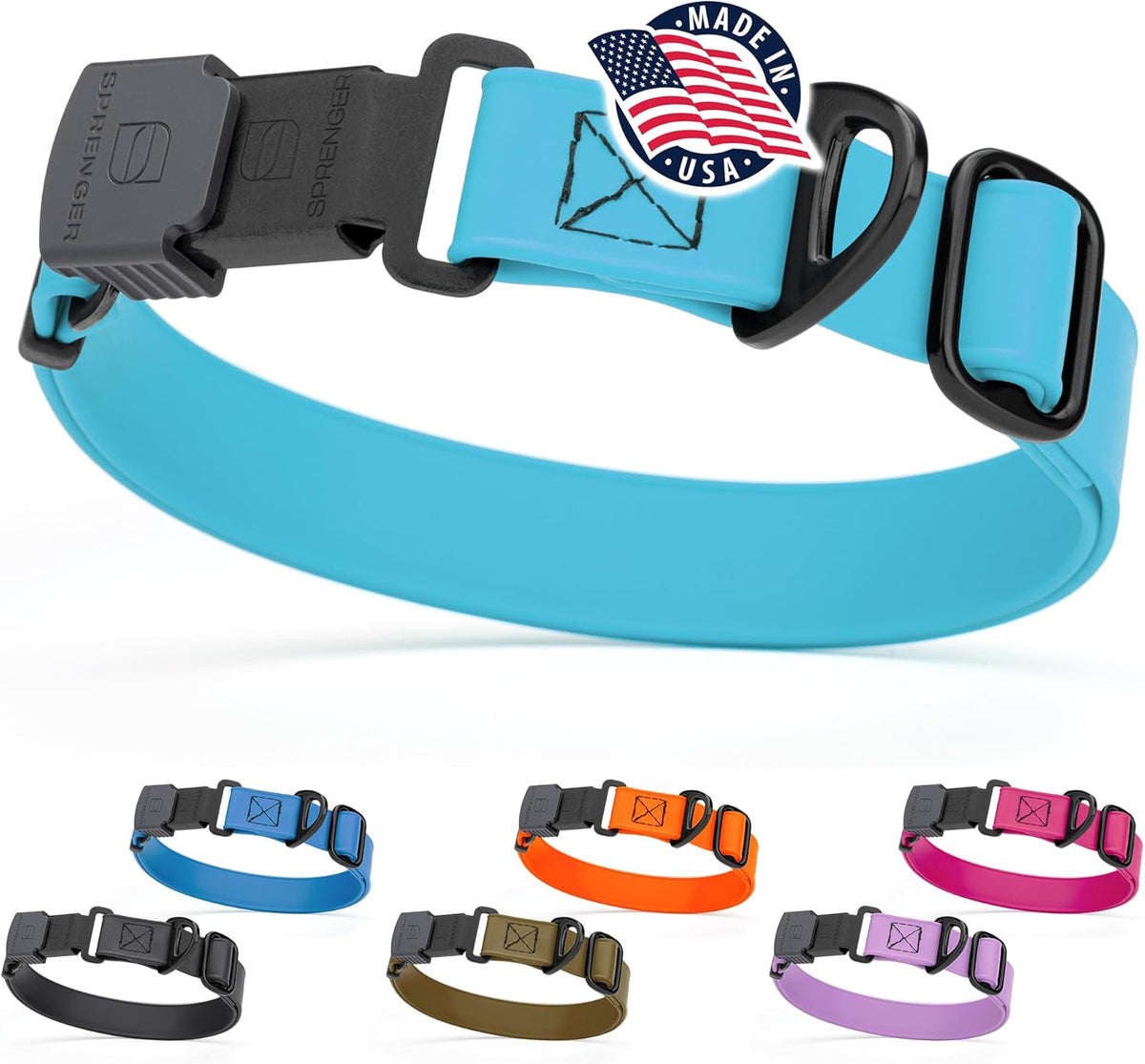 Dogline Biothane Waterproof Dog Collar with Herm Sprenger Stainless Steel Quick Release Buckle