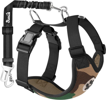 Lukovee Dog Seat Belt for Car, Adjustable Dog Car Harness for Large Medium Small Dogs, Soft Padded