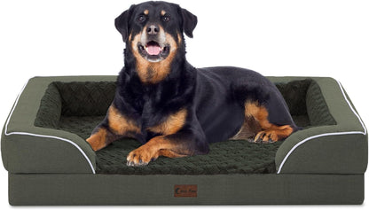 Orthopedic Waterproof Dog Bed for Extra Large Dogs, Memory Foam XL Dog Bed with Sides, Egg-Crate